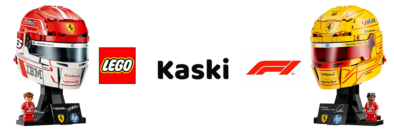 Kaski LEGO F1 Scuderia Ferrari HP - Lewis Hamilton i Charles Leclerc